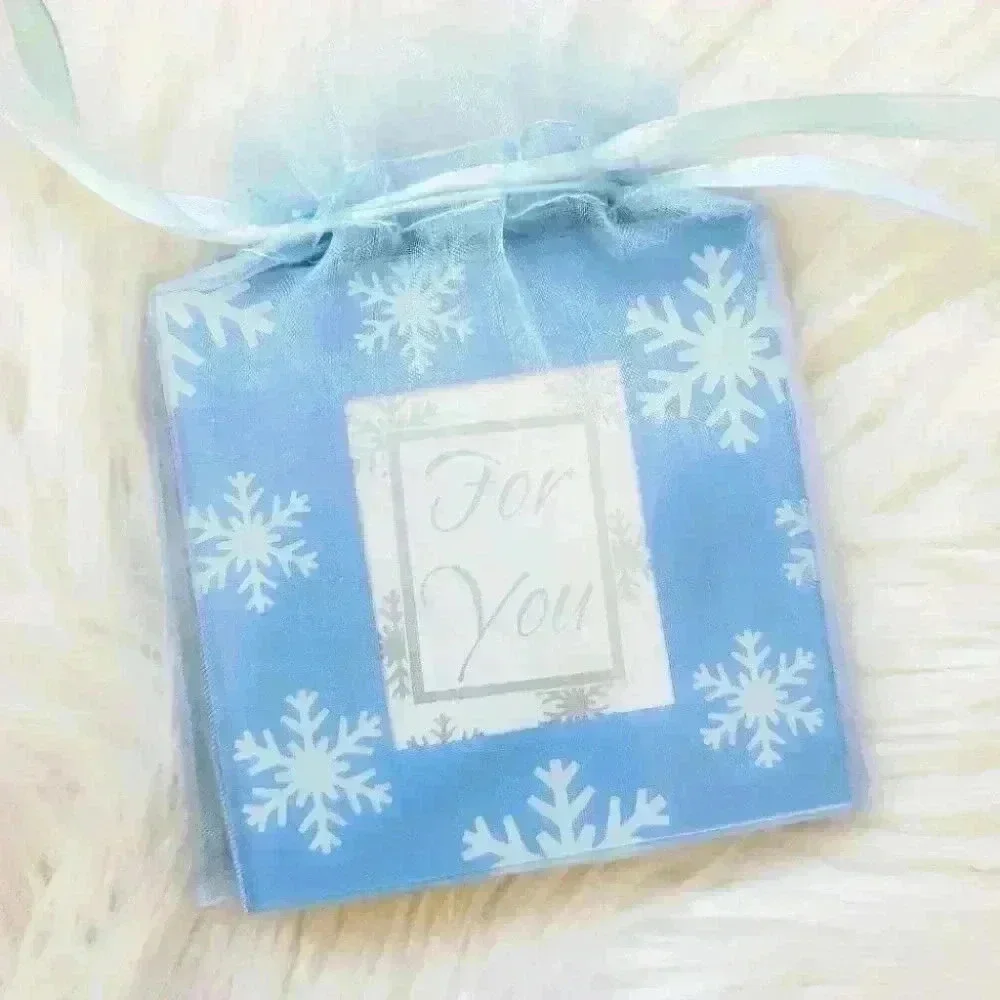 Glass coasters set of three winter themed home decor gift Picture Frames